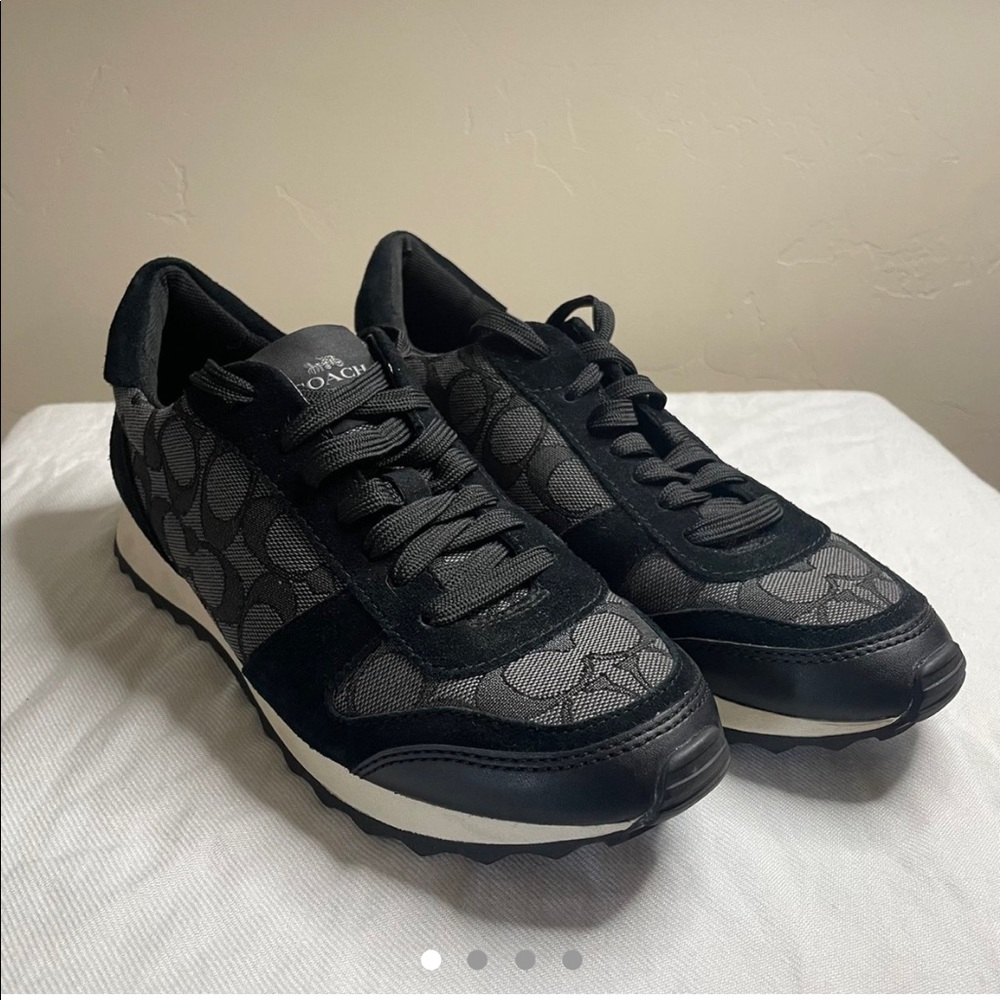 black Coach sneakers
